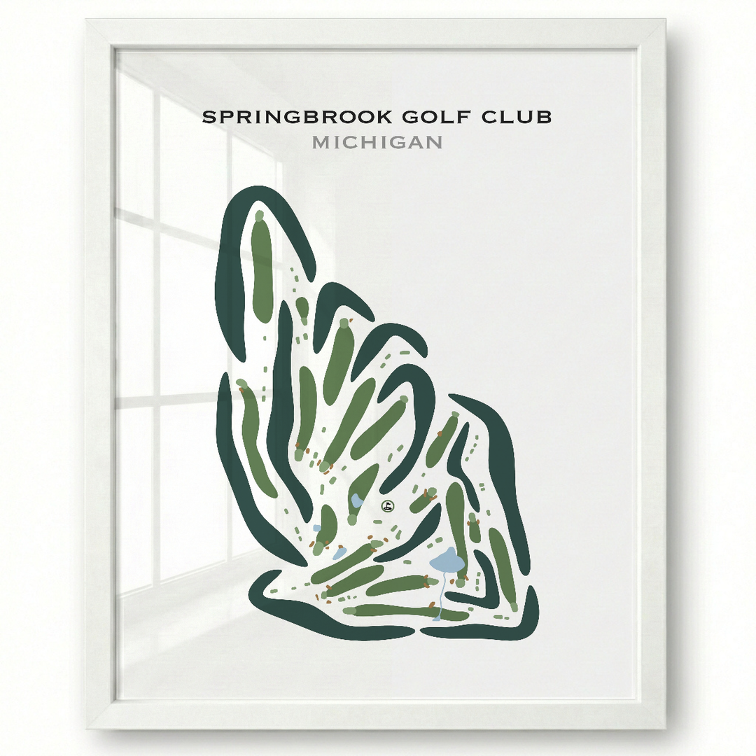 Springbrook Golf Club, Michigan - Printed Golf Courses