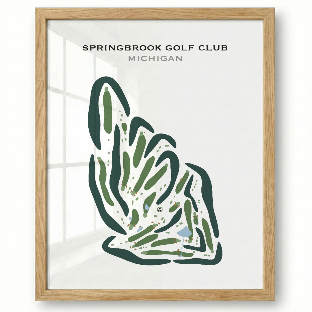 Springbrook Golf Club, Michigan - Printed Golf Courses