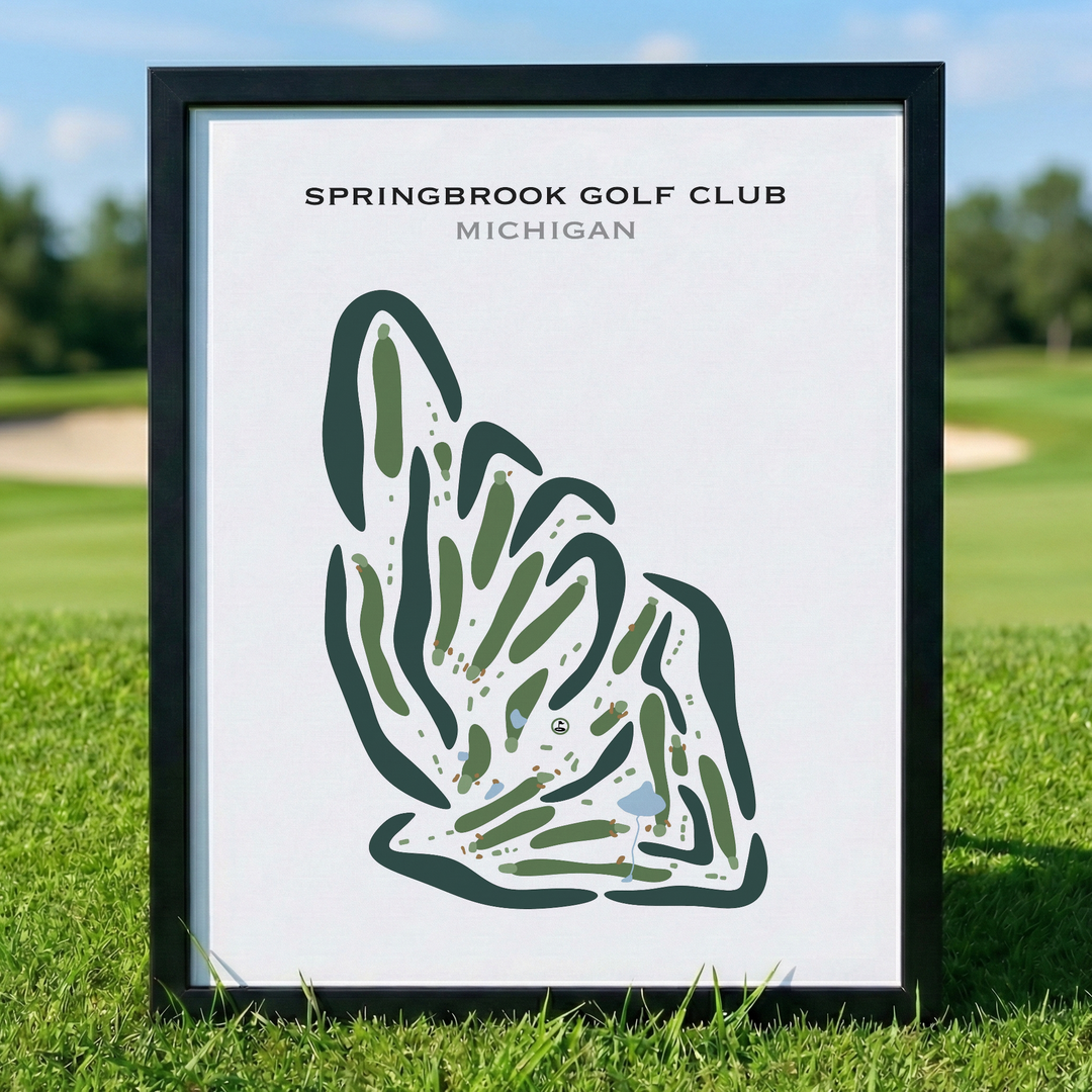 Springbrook Golf Club, Michigan - Printed Golf Courses