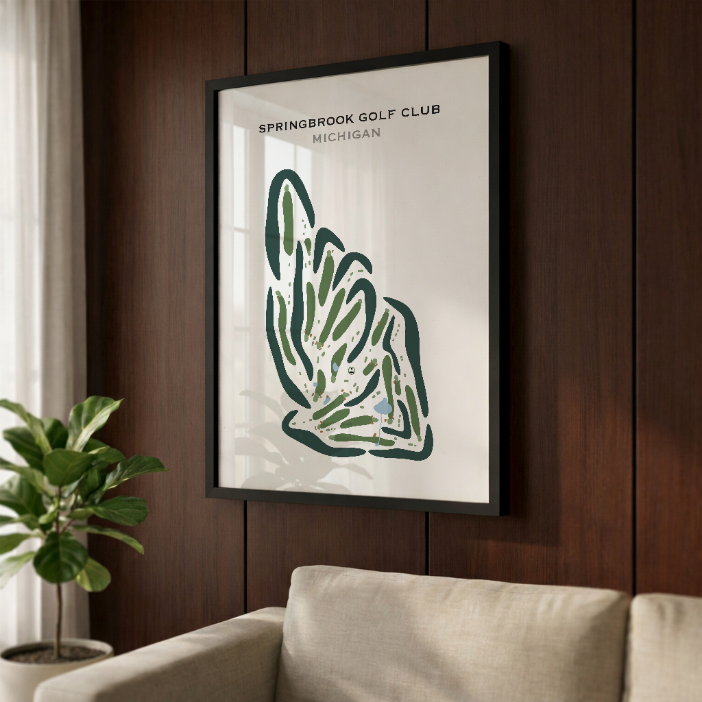 Springbrook Golf Club, Michigan - Printed Golf Courses