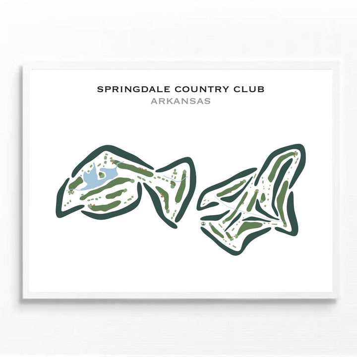 Springdale Country Club, Arkansas - Printed Golf Courses