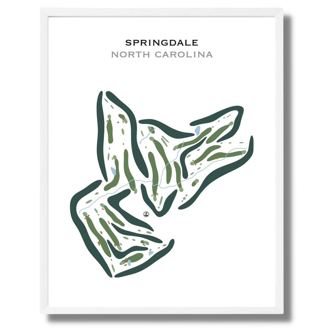 Springdale Golf Course, North Carolina - Printed Golf Courses