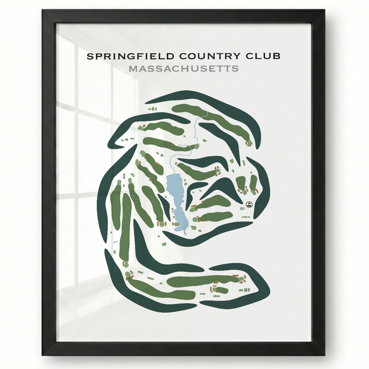 Springfield Country Club, West Springfield, Massachusetts - Printed Golf Courses