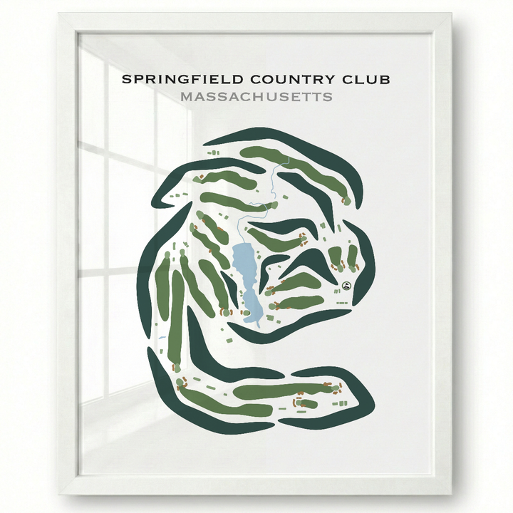 Springfield Country Club, Massachusetts - Printed Golf Courses