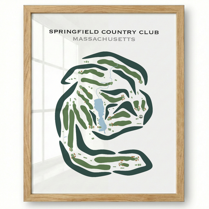 Springfield Country Club, West Springfield, Massachusetts - Printed Golf Courses