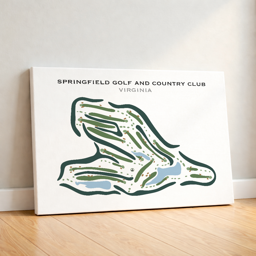Springfield Golf & Country Club, Virginia - Printed Golf Courses