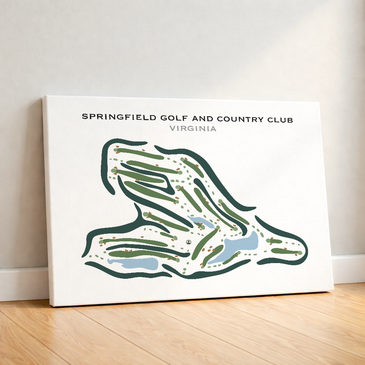 Springfield Golf & Country Club, Virginia - Printed Golf Courses