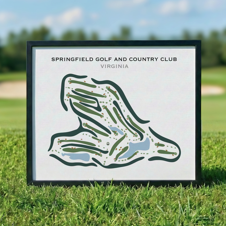 Springfield Golf & Country Club, Virginia - Printed Golf Courses
