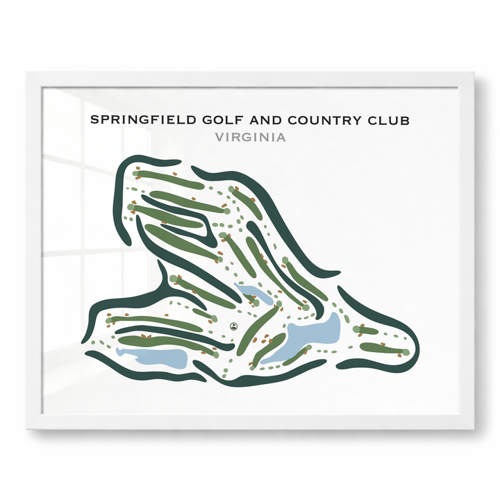 Springfield Golf & Country Club, Virginia - Printed Golf Courses