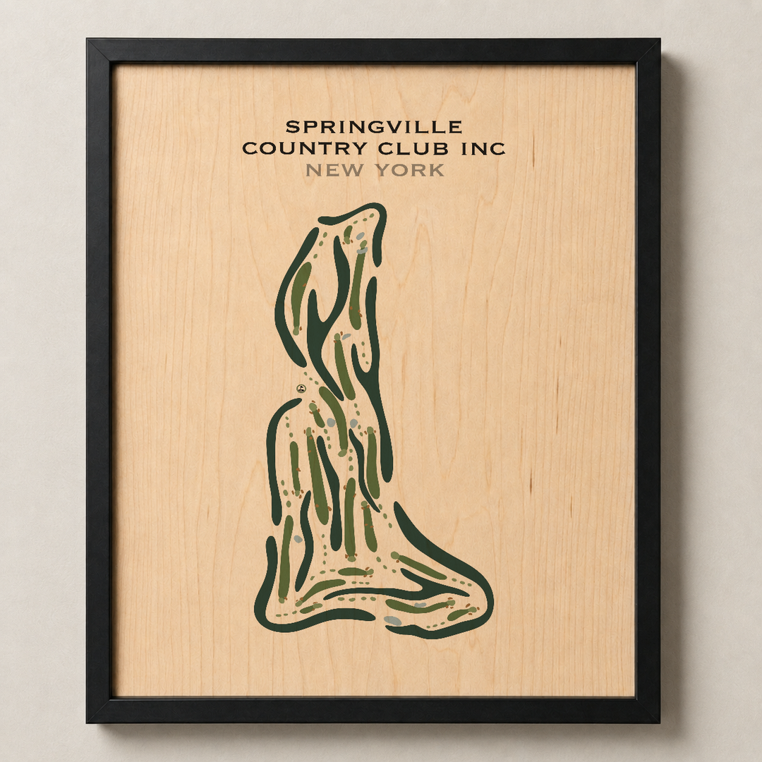 Springville Country Club Inc, New York - Printed Golf Courses