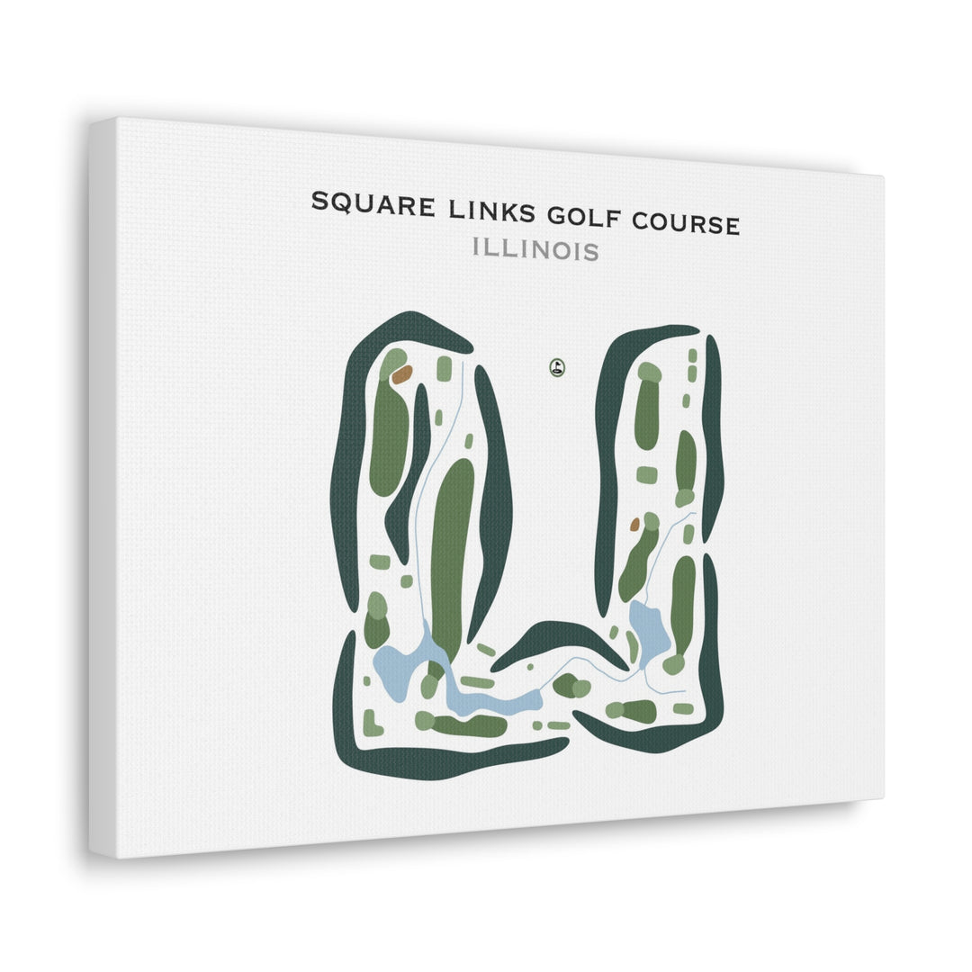 Square Links Golf Course, Illinois - Printed Golf Courses