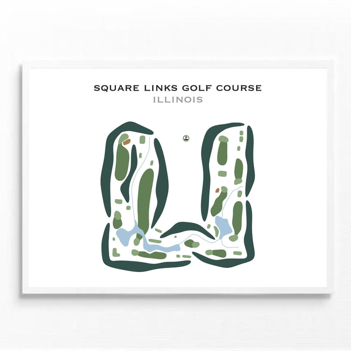 Square Links Golf Course, Illinois - Printed Golf Courses