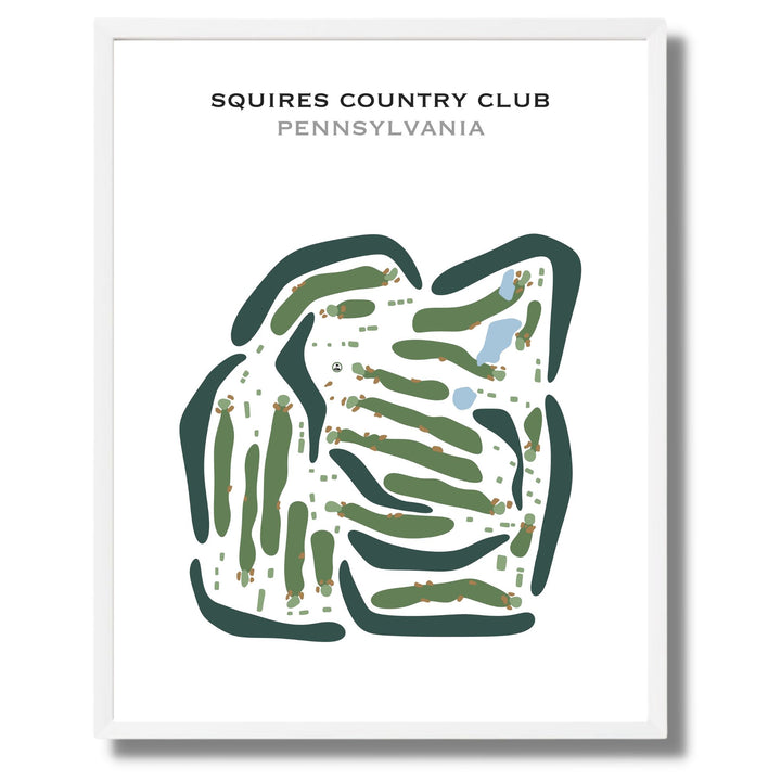 Squires Country Club, Pennsylvania - Printed Golf Courses