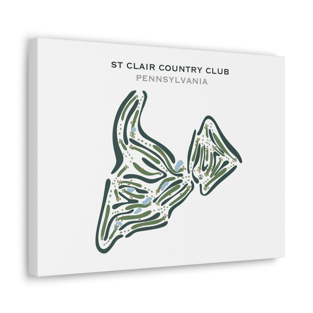 St. Clair Country Club, Pennsylvania - Printed Golf Courses - Golf Course Prints