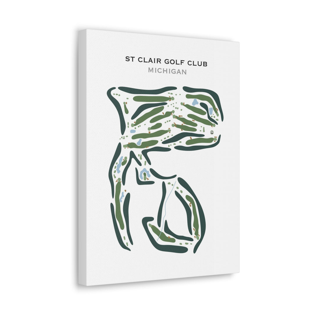 St. Clair Golf Club, Michigan - Printed Golf Course