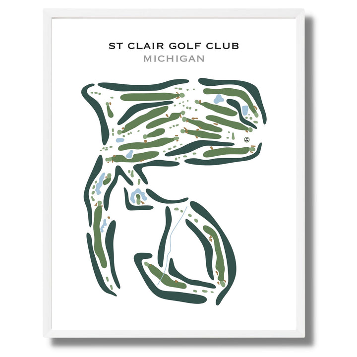 St. Clair Golf Club, Michigan - Printed Golf Course