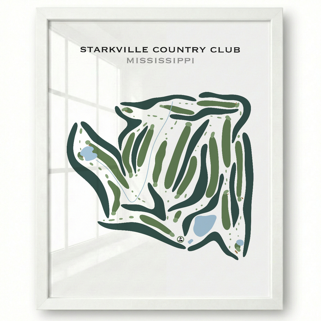 Starkville Country Club, Mississippi - Printed Golf Courses