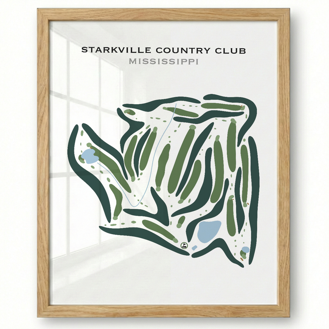 Starkville Country Club, Mississippi - Printed Golf Courses