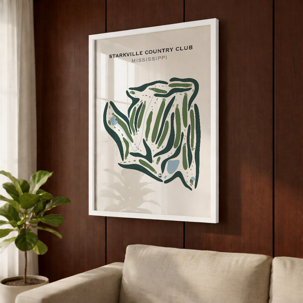 Starkville Country Club, Mississippi - Printed Golf Courses
