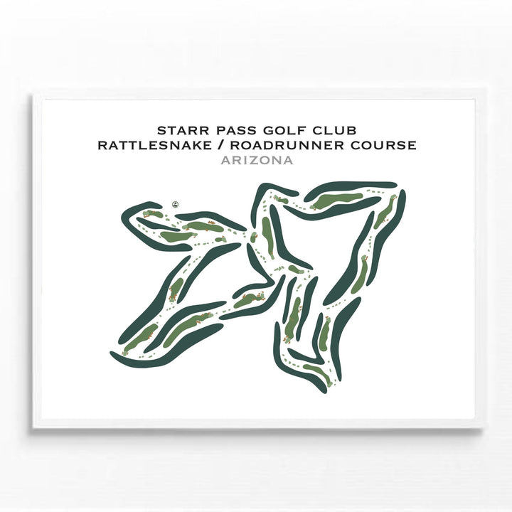 Starr Pass Golf Club, Rattlesnake-Roadrunner Courses, Arizona - Printed Golf Course