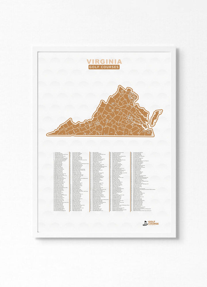 Map of Virginia Golf Courses