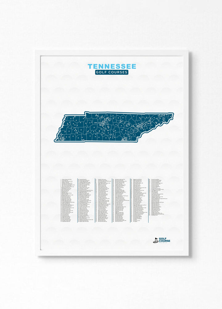Map of Tennessee Golf Courses