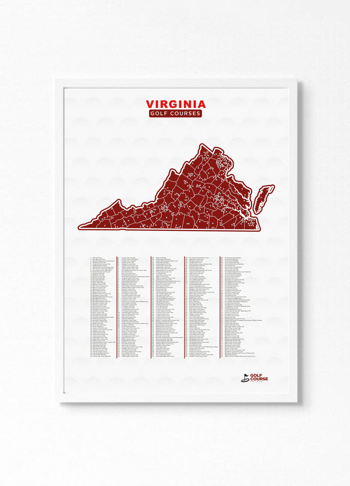 Map of Virginia Golf Courses