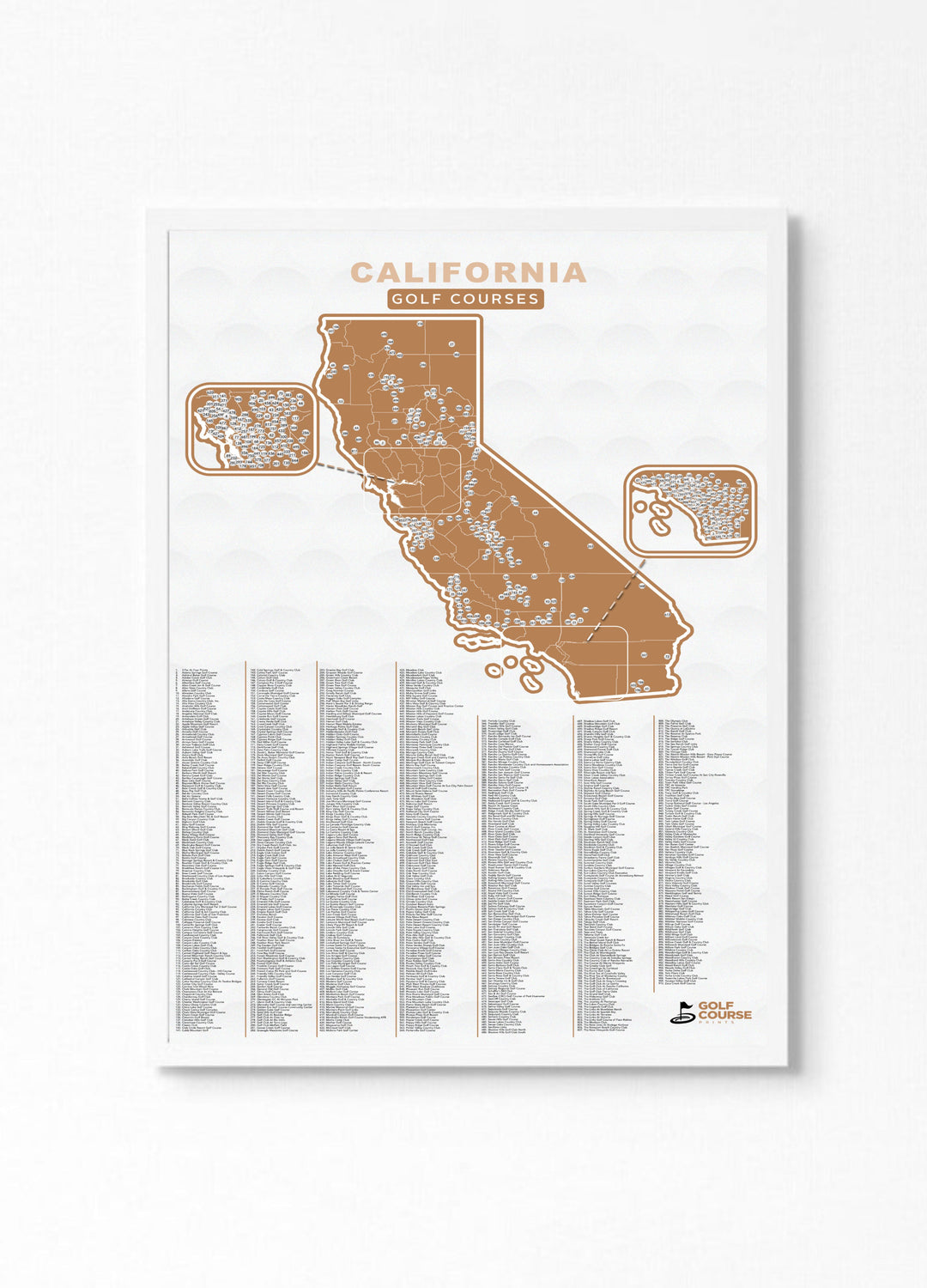 Map of California Golf Courses