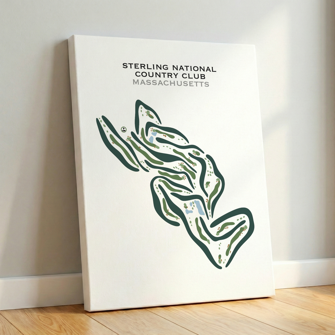 Sterling National Country Club, Massachusetts - Printed Golf Courses