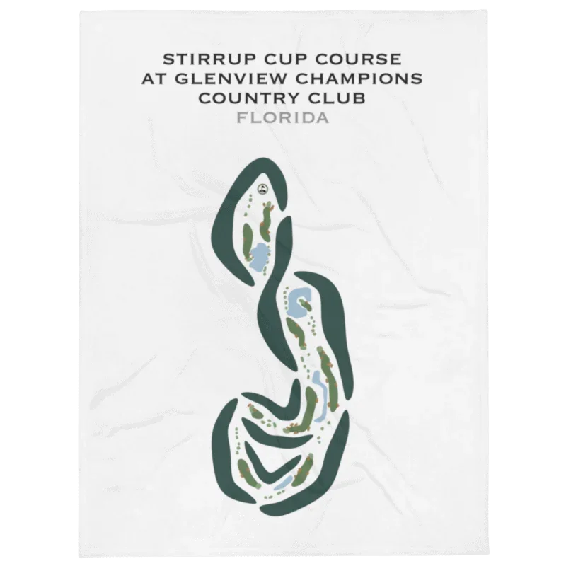 Stirrup Cup Course at Glenview Champions Country Club, Florida - Printed Golf Courses