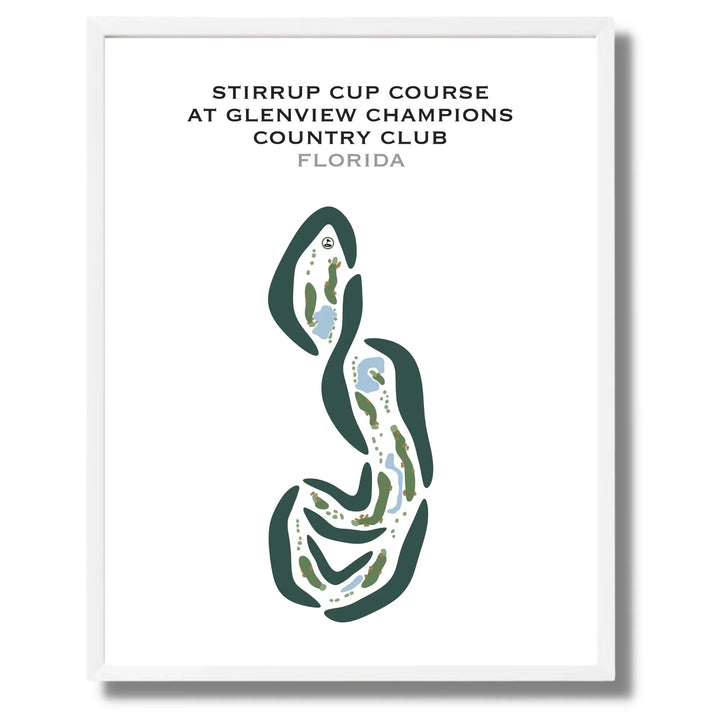 Stirrup Cup Course at Glenview Champions Country Club, Florida - Printed Golf Courses