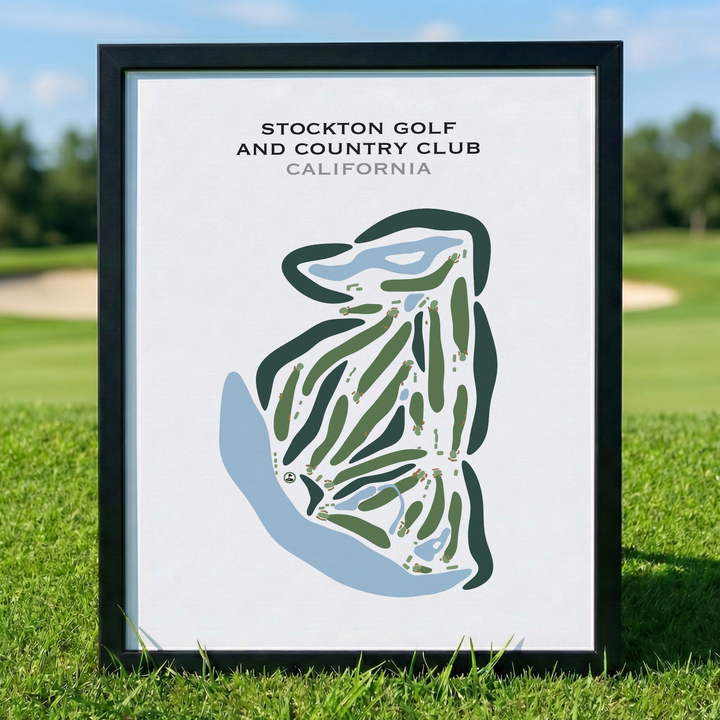 Stockton Golf & Country Club, California - Printed Golf Courses