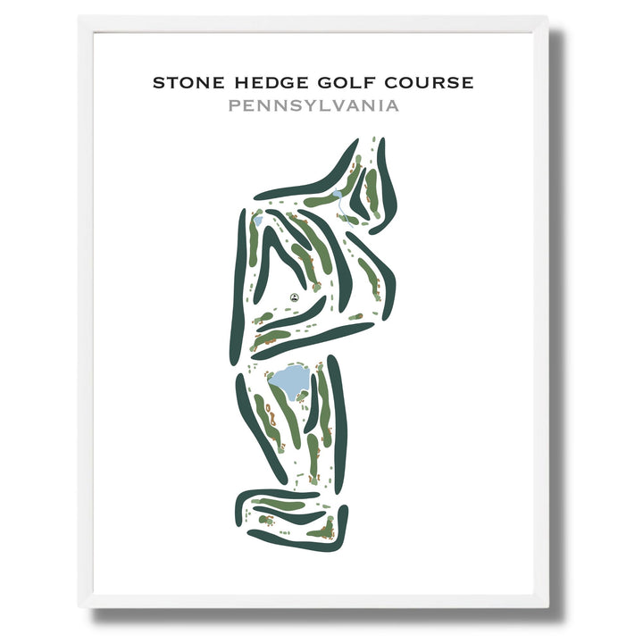 Stone Hedge Golf Course, Pennsylvania - Printed Golf Course