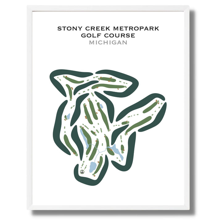 Stony Creek Metropark Golf Course, Michigan - Printed Golf Courses