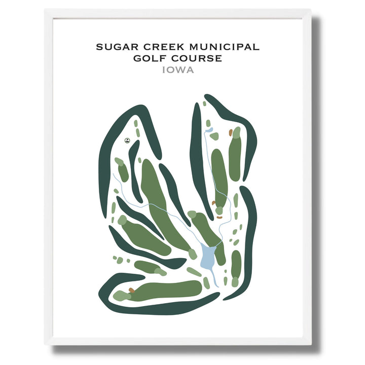 Sugar Creek Municipal Golf Course, Iowa - Printed Golf Courses