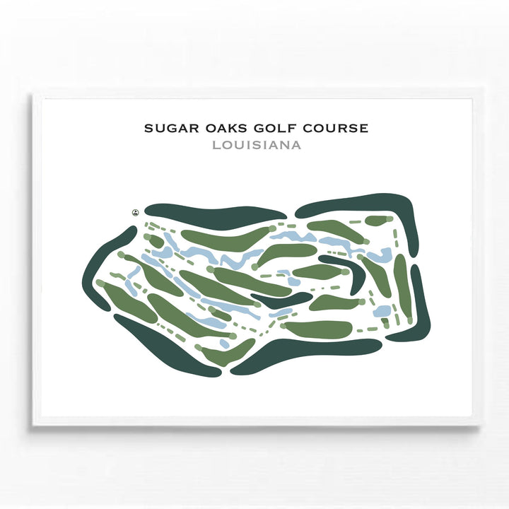 Sugar Oaks Golf Course, Louisiana - Printed Golf Courses