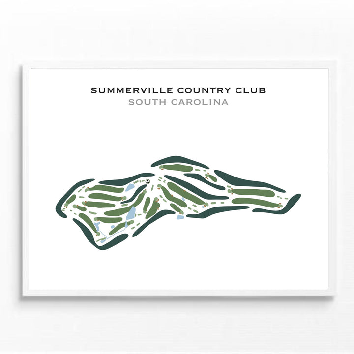 Summerville Country Club, South Carolina - Printed Golf Course