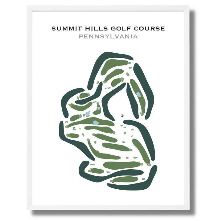 Summit Hills Golf Course, Pennsylvania - Printed Golf Courses