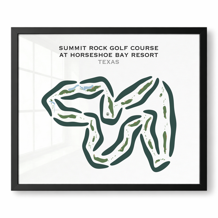 Summit Rock Course at Horseshoe Bay Resort, Texas - Printed Golf Courses