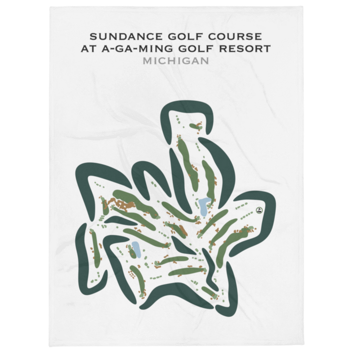 A-Ga-Ming Golf Resort Sundance Course, Michigan - Printed Golf Courses