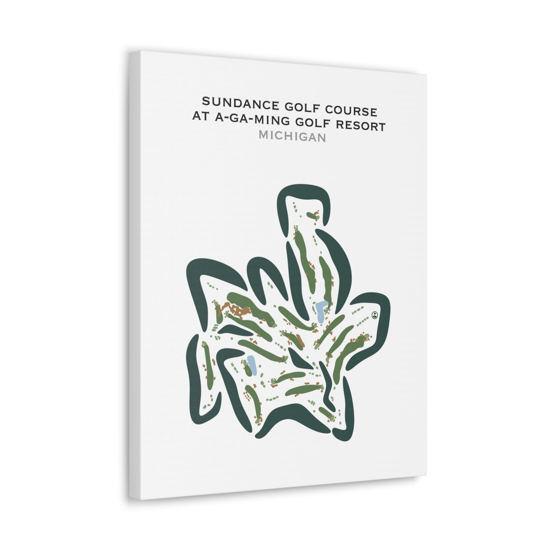 A-Ga-Ming Golf Resort Sundance Course, Michigan - Printed Golf Courses