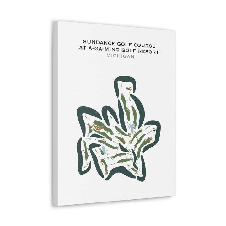 A-Ga-Ming Golf Resort Sundance Course, Michigan - Printed Golf Courses