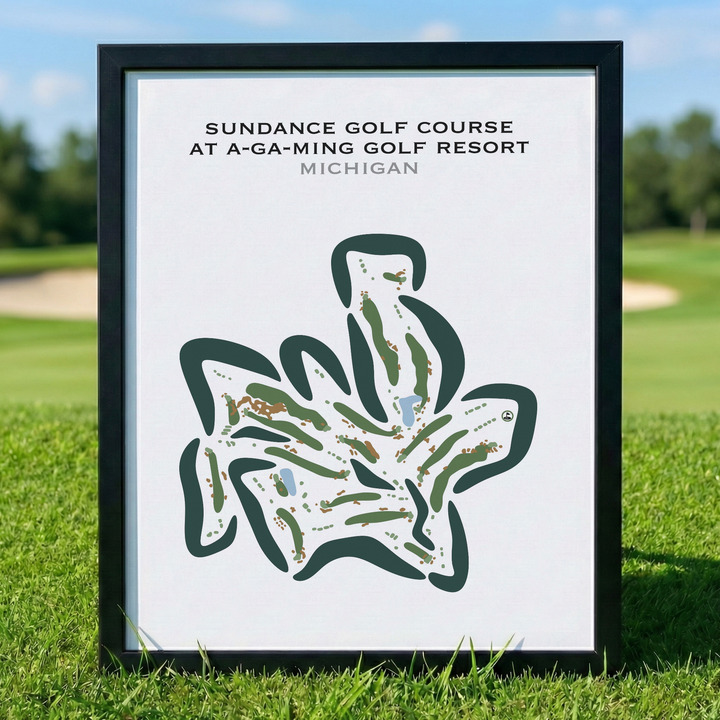 A-Ga-Ming Golf Resort Sundance Course, Michigan - Printed Golf Courses