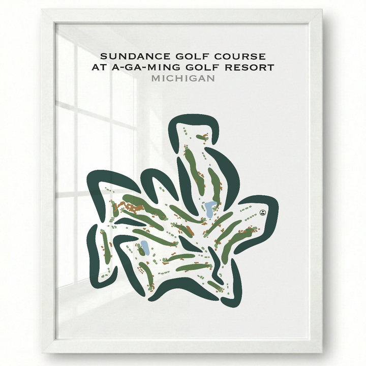 A-Ga-Ming Golf Resort Sundance Course, Michigan - Printed Golf Courses