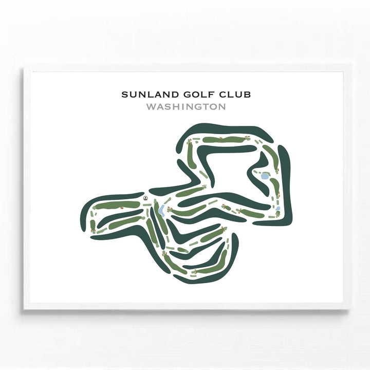 Sunland Golf Club, Washington - Printed Golf Course