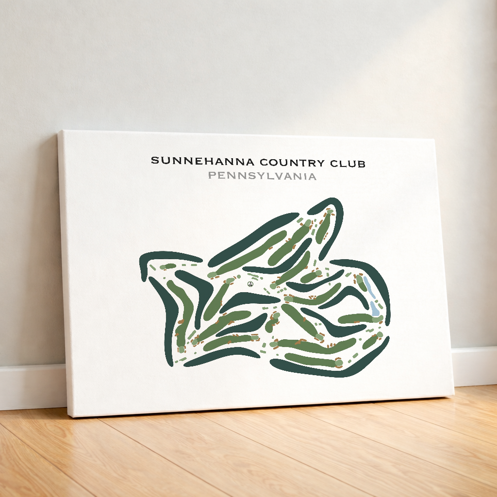 Sunnehanna Country Club, Pennsylvania - Printed Golf Courses