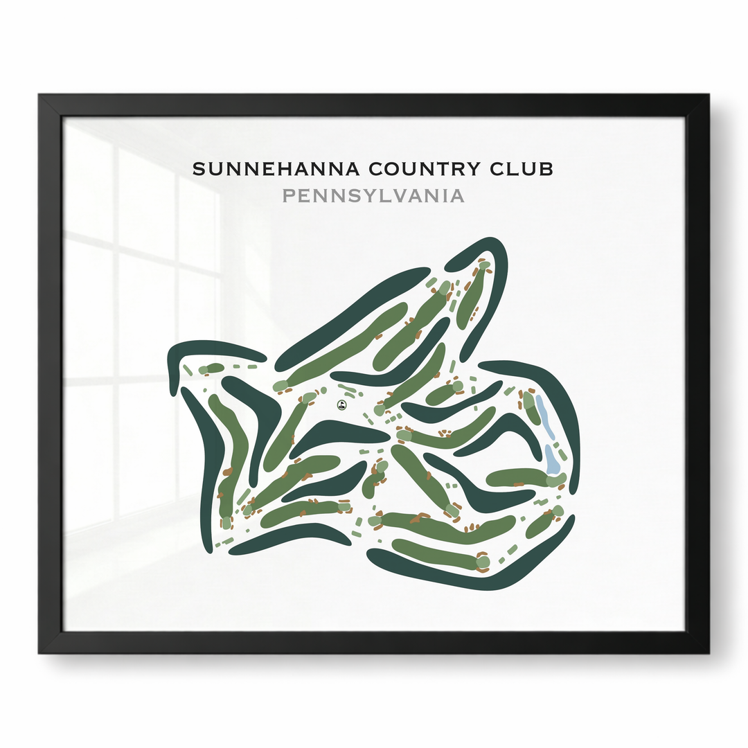 Sunnehanna Country Club, Pennsylvania - Printed Golf Courses
