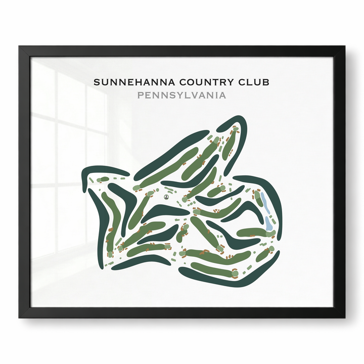 Sunnehanna Country Club, Pennsylvania - Printed Golf Courses