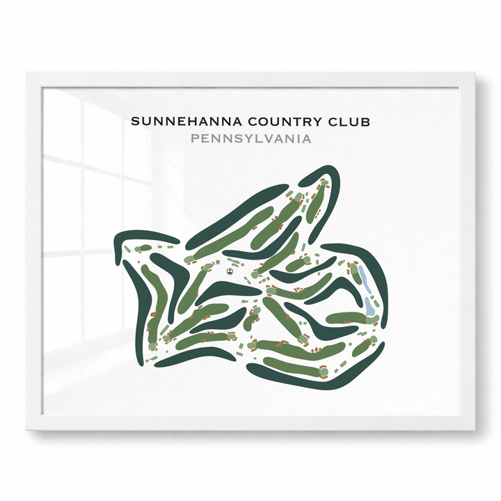 Sunnehanna Country Club, Pennsylvania - Printed Golf Courses
