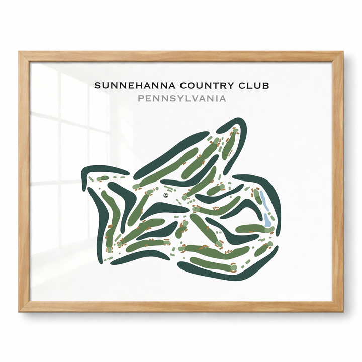 Sunnehanna Country Club, Pennsylvania - Printed Golf Courses